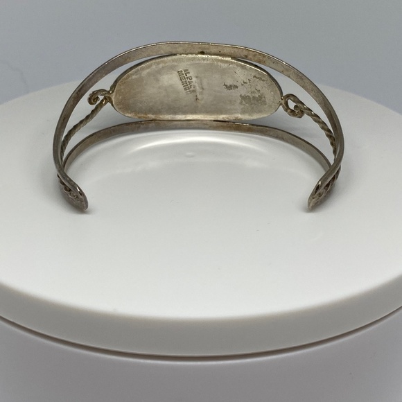 💋 Silver Mother of Pearl & Abalone Cuff Bracelet - Picture 4 of 5